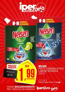 Deco Iperstore Nelson piatti carboni attivi/limone ricarica offerta