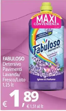 Primo Prezzo Fabuloso Detersivo Pavimenti Lavanda/Fresco/Loto offerta