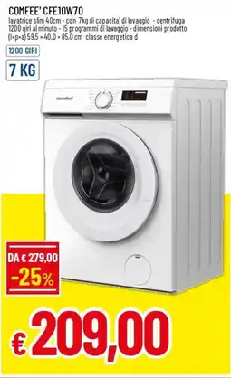 Famila Superstore Lavatrice slim Comfee' offerta
