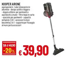 Famila Superstore Kooper Airone aspirapolvere offerta