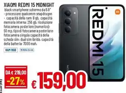 Famila Superstore Xiaomi Redmi 15 Midnight offerta