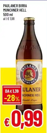 Famila Superstore Paulaner birra Munchner Hell offerta