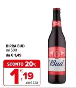 Iperal Birra Bud offerta