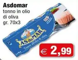 Magazzini Smart Asdomar tonno in olio di oliva offerta