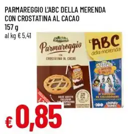 Famila Superstore Parmareggio l'ABC della merenda con crostatina al cacao offerta