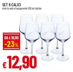 Famila Superstore Set 6 calici offerta