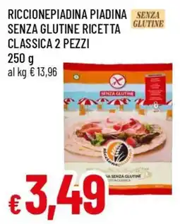 Famila Superstore Riccone Piadina senza glutine ricetta classica offerta