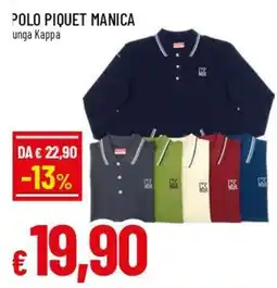 Famila Superstore Polo piquet manica unga Kappa offerta