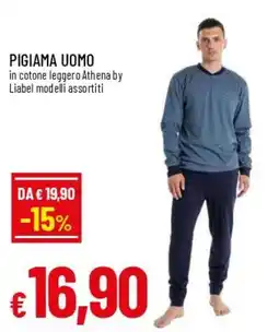 Famila Superstore Pigiama uomo in cotone leggero Athena by Liabel offerta