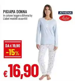 Famila Superstore Pigiama donna in cotone leggero Athena by Liabel offerta
