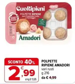 Iperal Polpette ripiene Amadori offerta
