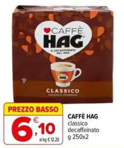 Iperal Caffè Hag classico decaffeinato offerta