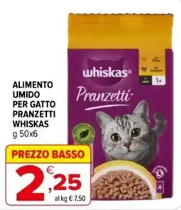 Iperal Alimento umido per gatto Pranzetti Whiskas offerta