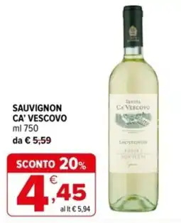 Iperal Sauvignon Ca' Vescovo offerta