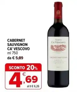 Iperal Cabernet Sauvignon Ca' Vescovo offerta