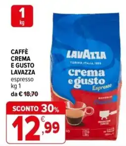Iperal Caffè crema e gusto Lavazza espresso offerta
