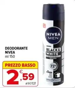 Iperal Deodorante Nivea Men Black & White offerta
