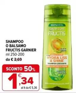 Iperal Shampoo o balsamo fructis garnier offerta