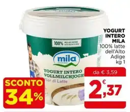 Gran mercato Yogurt intero mila offerta