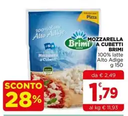 Gran mercato Mozzarella a cubetti Brimi offerta