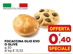 Gran mercato Focaccina olio evo o olive offerta