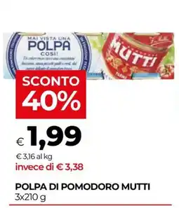 In Coop Polpa di pomodoro Mutti offerta