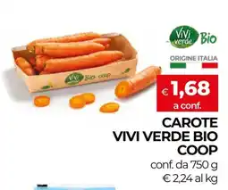 In Coop Carote Vivi Verde Bio Coop offerta