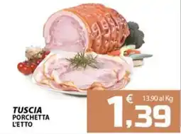 SpesaPiù Supermercati Tuscia porchetta offerta
