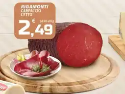 SpesaPiù Supermercati Rigamonti carpaccio offerta