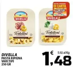 SpesaPiù Supermercati Divella pasta ripiena offerta