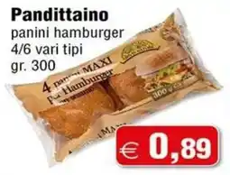 Magazzini Smart Pandittaino panini hamburger offerta