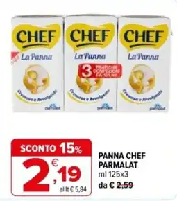 Iperal Panna Chef Parmalat offerta