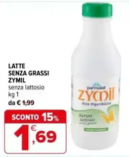 Iperal Latte senza grassi Zymil senza lattosio offerta