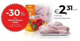 In Coop Fusi di pollo Coop offerta