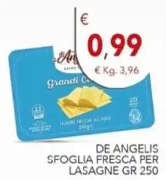 De Angelis sfoglia fresca per lasagne