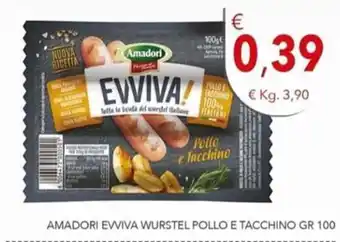 Amadori Evviva wurstel pollo e tacchino