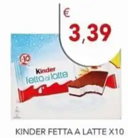 Diper Kinder fetta al latte offerta