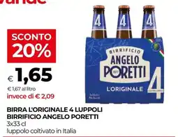 In Coop Birra l'originale 4 luppoli Birrificio Angelo Poretti offerta