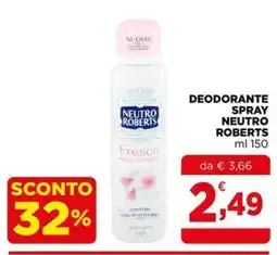 Gran mercato Deodorante spray Neutro Roberts Fresco offerta