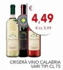Diper Crisera vino calabria offerta