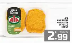 SpesaPiù Supermercati AIA La Milanese Cotolette di Pollo offerta