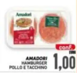 Supermercato Papale Amadori hamburger pollo e tacchino offerta