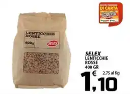 SpesaPiù Supermercati Selex lenticchie rosse offerta