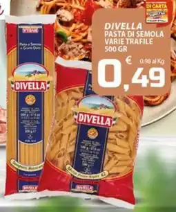 SpesaPiù Supermercati Divella pasta di semola varie trafile offerta