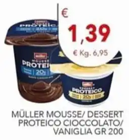 Diper Müller mousse/ dessert proteico cioccolato/ vaniglia offerta