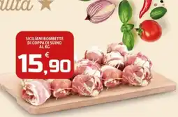SpesaPiù Supermercati Siciliani bombette di coppa di suino offerta