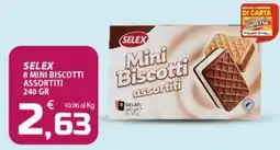 SpesaPiù Supermercati Selex mini biscotti assortiti offerta