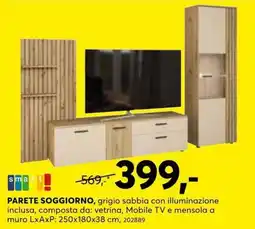Dipo Arredamenti PARETE SOGGIORNO, grigio sabbia offerta