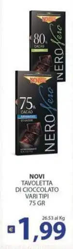 Supermercati Bruscoli Novi Tavoletta di cioccolato vari tipi offerta