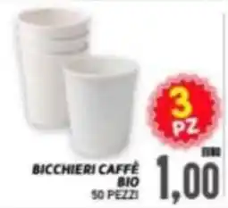 Supermercato Papale Bicchieri caffè bio offerta